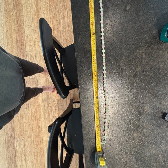 BEAUTIFUL VINTAGE GREEN & PINK JADE DRAGON CLASP BEADED 30" NECKLACE - Picture 4 of 4